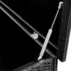 Casaria Wicker Opbergbox - Waterdicht 121,5cm Met Wielen - Grijs -Tuinmeubel Winkel 1200x1200 731