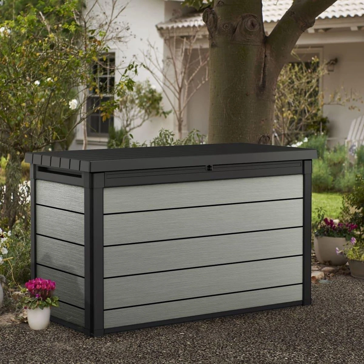 Keter Denali Opbergbox - 757L - 152x73x90cm - Grafiet 2 Keter Denali Opbergbox - 757L - 152x73x90cm - Grafiet - Afbeelding 2