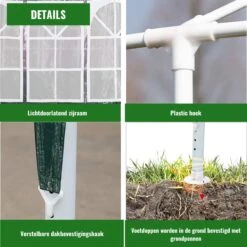 Merkloos Partytent - Paviljoen Opvouwbaar - Easy Up Tuintent Met Zijpanelen - Groen/ 6m X 3m/ 120g/m² -Tuinmeubel Winkel 1200x1200 752