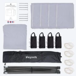 LifeGoods Partytent - 3x3 M - Zijwanden - Easy Up - Opvouwbaar - Waterdicht - Draagtas Met Wieltjes - Donkergrijs 16 LifeGoods Partytent - 3x3 M - Zijwanden - Easy Up - Opvouwbaar - Waterdicht - Draagtas Met Wieltjes - Donkergrijs -Tuinmeubel Winkel 1200x1200 761