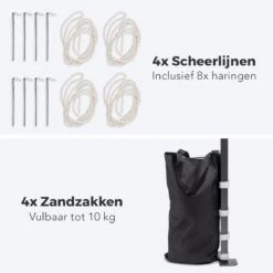 LifeGoods Partytent - 3x3 M - Zijwanden - Easy Up - Opvouwbaar - Waterdicht - Draagtas Met Wieltjes - Donkergrijs 22 LifeGoods Partytent - 3x3 M - Zijwanden - Easy Up - Opvouwbaar - Waterdicht - Draagtas Met Wieltjes - Donkergrijs -Tuinmeubel Winkel 1200x1200 767