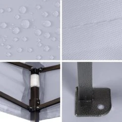 LifeGoods Partytent - 3x3 M - Easy Up - Opvouwbaar - Waterdicht - Draagtas Met Wieltjes - Donkergrijs -Tuinmeubel Winkel 1200x1200 777