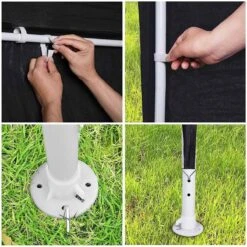 MaxxGarden Partytent - Feesttent Paviljoen - 3x3m - Antraciet -Tuinmeubel Winkel 1200x1200 860