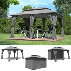 El Jardin - Partytent - 4x3 - Waterdicht Dak - Wanden - Solar - Antraciet Paviljoen 9 El Jardin - Partytent - 4x3 - Waterdicht Dak - Wanden - Solar - Antraciet Paviljoen -Tuinmeubel Winkel 1200x1200 958