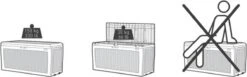 Keter Samoa Opbergbox - 270 L - 117x45x57 Cm - Grafiet -Tuinmeubel Winkel 1200x374
