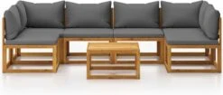 Decoways - 7-delige Loungeset Met Kussens Massief Acaciahout -Tuinmeubel Winkel 1200x509 2