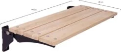 MaximaVida Opklapbare Gevelbank Jordaan 100 Cm- FSC Eikenhout -Tuinmeubel Winkel 1200x518