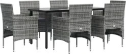 VidaXL 7-delige Tuinset Met Kussens Grijs En Zwart 18 VidaXL 7-delige Tuinset Met Kussens Grijs En Zwart -Tuinmeubel Winkel 1200x520