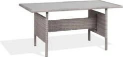 Beliani VITERBO - Loungeset Voor 8 - Grijs - PE Rotan -Tuinmeubel Winkel 1200x559 2