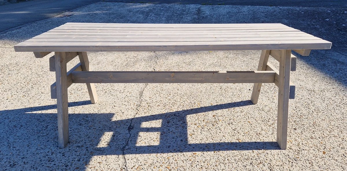 Jee & Bee Tuintafel 6 Persoons (grijs) 4 Jee & Bee Tuintafel 6 Persoons (grijs) - Afbeelding 4