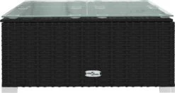 VidaLife Tuintafel 60x60x30 Cm Poly Rattan En Glas Zwart 7 VidaLife Tuintafel 60x60x30 Cm Poly Rattan En Glas Zwart -Tuinmeubel Winkel 1200x636