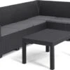 Keter Marie Hoek Loungeset Met Orlando Tafel - 6 Personen - Antraciet