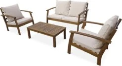 Houten Loungeset 4 Plaatsen - Ushuaïa -ecru Kussens, Bank, Fauteuils En Lage Tafel Van Acacia, Design 7 Houten Loungeset 4 Plaatsen - Ushuaïa -ecru Kussens, Bank, Fauteuils En Lage Tafel Van Acacia, Design -Tuinmeubel Winkel 1200x655 5