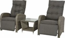 Loungeset Duoset Melia 2 Verstelbare Stoelen + Tafel - Balkonset -Tuinmeubel Winkel 1200x703