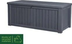 Keter Rockwood Opbergbox - 570L - 155x72.4x64.4cm - Grafiet -Tuinmeubel Winkel 1200x738 3
