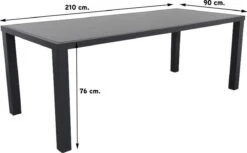 Alma Tuintafel Antraciet - 210 X 90 Cm. 19 Alma Tuintafel Antraciet - 210 X 90 Cm. -Tuinmeubel Winkel 1200x743 1