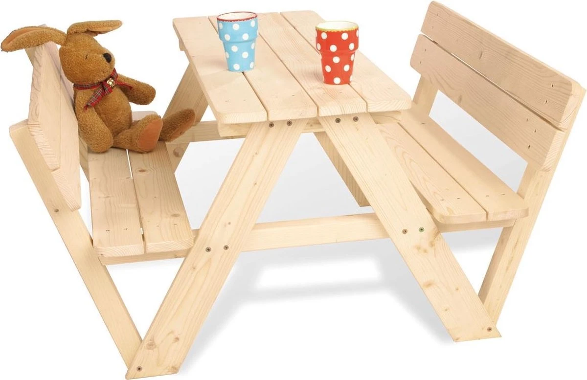 Pinolino Kinderpicknicktafel Nicki Met Rugleuning Voor 4 Personen 1 Pinolino Kinderpicknicktafel Nicki Met Rugleuning Voor 4 Personen