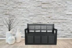 Merkloos Opbergbank Van Kunststof | 130 X 60 Cm | Antraciet -Tuinmeubel Winkel 1200x799 36