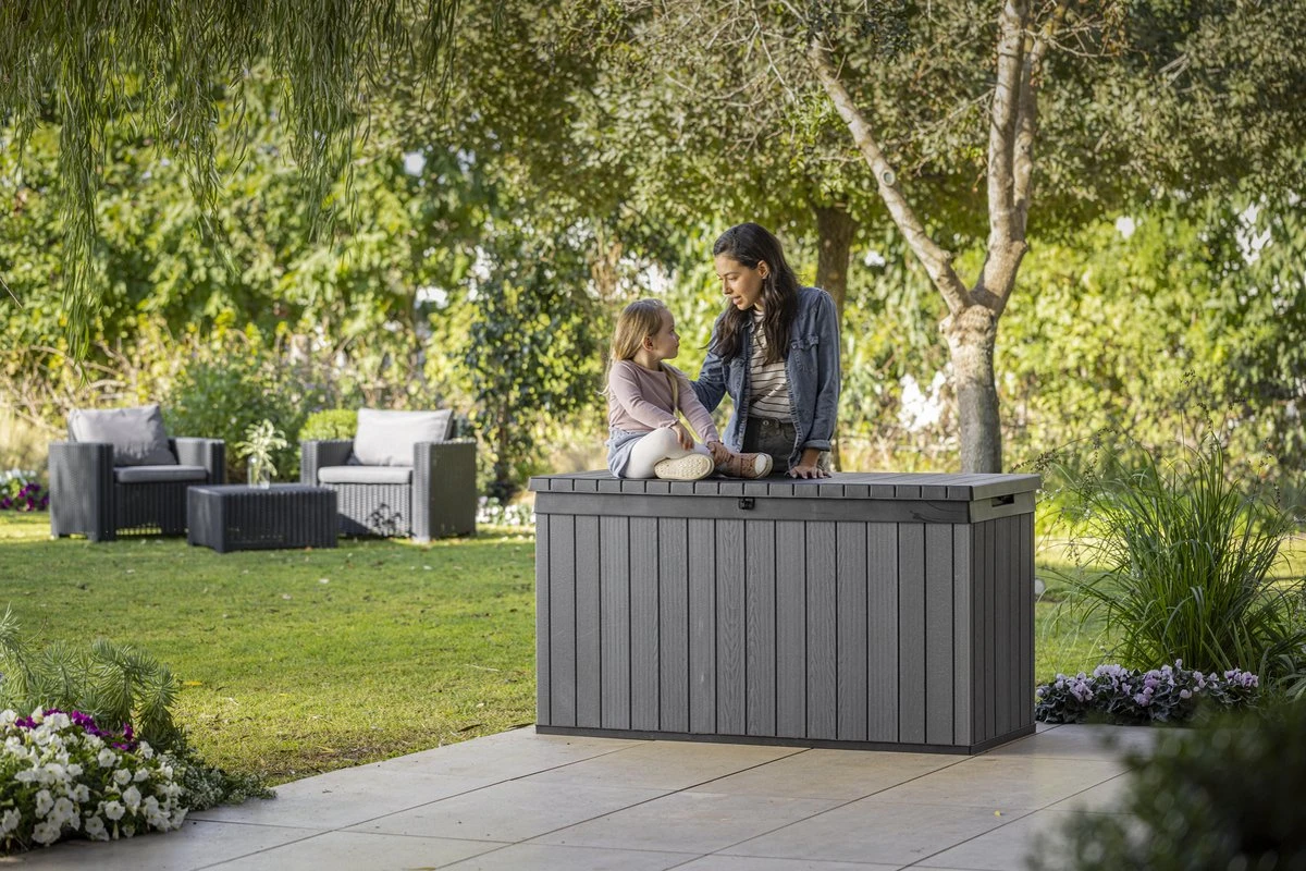 Keter Darwin Opbergbox - 570L - 142,5x65,5x78,2cm - Grijs 7 Keter Darwin Opbergbox - 570L - 142,5x65,5x78,2cm - Grijs - Afbeelding 7