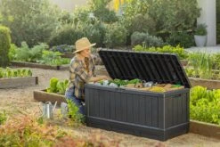 Keter Kentwood Opbergbox - 128x53.6x59 Cm - 350 L - Grafiet -Tuinmeubel Winkel 1200x800 192