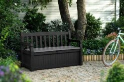 Keter Eden Garden Bench Opbergbank - 265L - 140x60x84cm - Zwart/Grijs -Tuinmeubel Winkel 1200x800 21