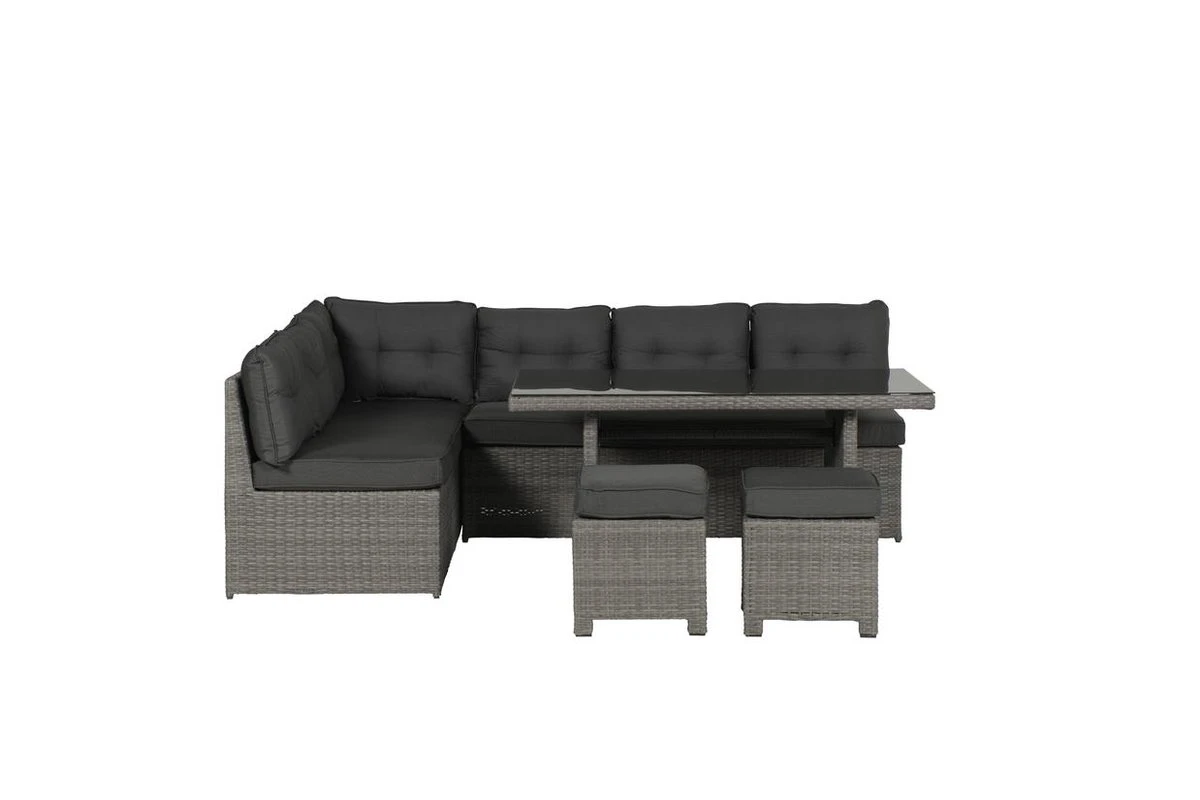 Garden Impressions Lapa Lounge Dining Set 5-delig - Wicker - Grijs 6 Garden Impressions Lapa Lounge Dining Set 5-delig - Wicker - Grijs - Afbeelding 6