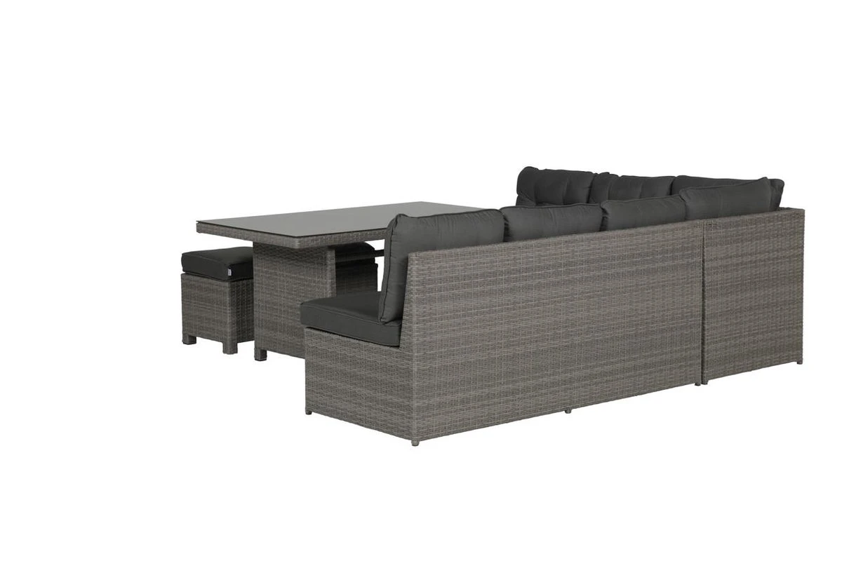 Garden Impressions Lapa Lounge Dining Set 5-delig - Wicker - Grijs 9 Garden Impressions Lapa Lounge Dining Set 5-delig - Wicker - Grijs - Afbeelding 9