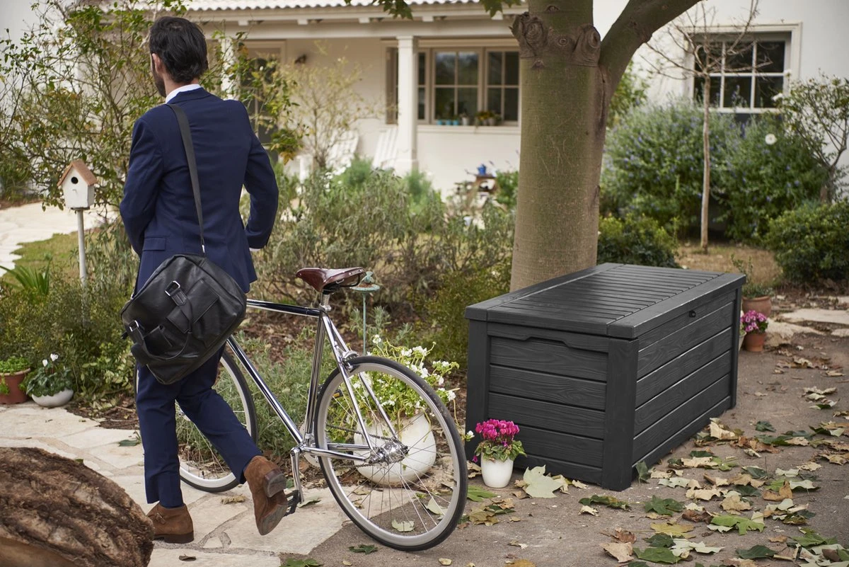 Keter Westwood Opbergbox - 570 L - 155x72.4x64.4 Cm - Grafiet 9 Keter Westwood Opbergbox - 570 L - 155x72.4x64.4 Cm - Grafiet - Afbeelding 9