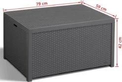 Allibert Arica Tuintafel - 79x59,5x42 Cm - Grafiet -Tuinmeubel Winkel 1200x806 2