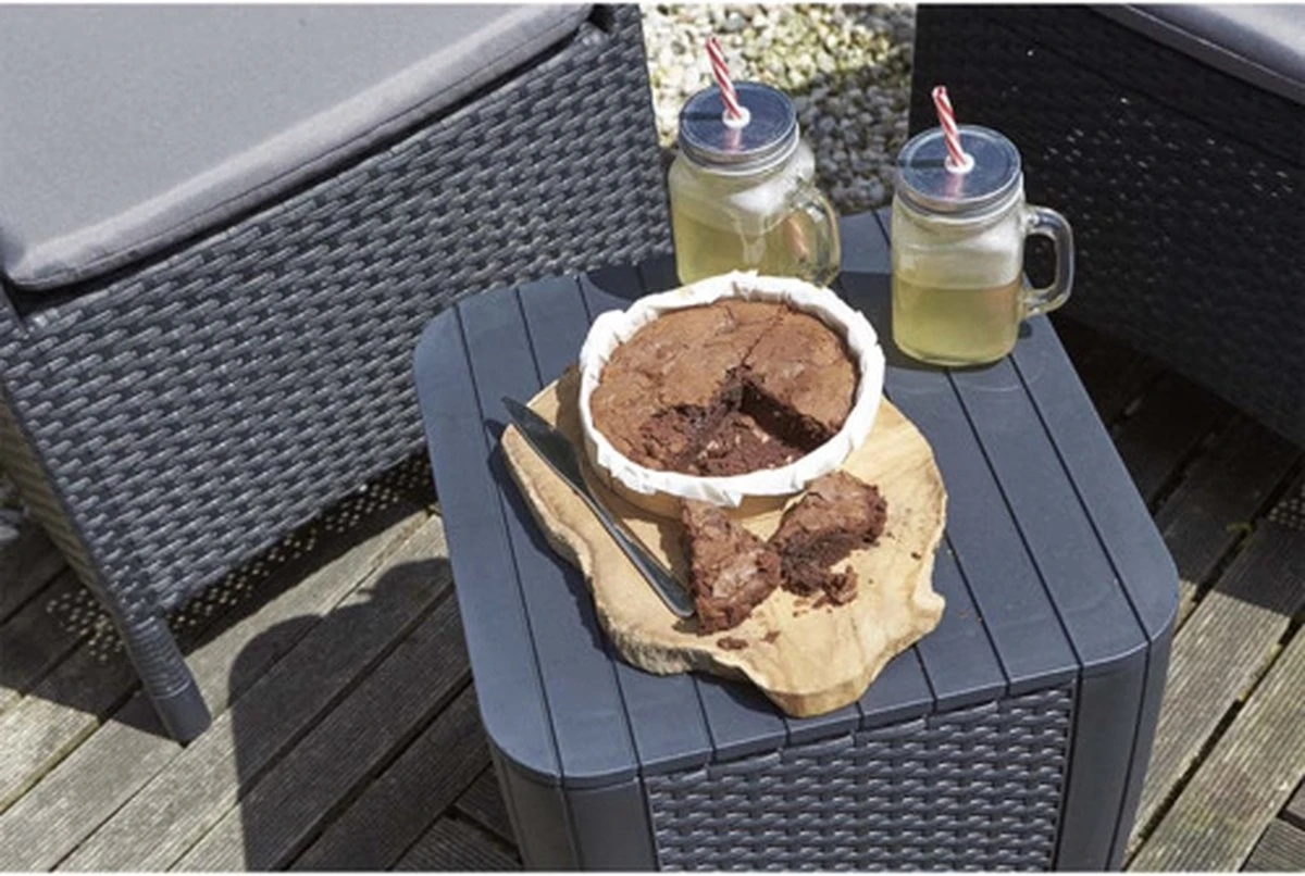 ALLIBERT Keter Luzon Opbergtafel - 39x39x43cm - Donkergrijs 13 ALLIBERT Keter Luzon Opbergtafel - 39x39x43cm - Donkergrijs - Afbeelding 13