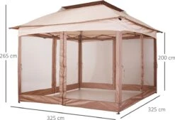 Outsunny Paviljoen Met Zijwanden Partytent Tuintent Popup 3,25 X 3,25 M Khaki 840-166 20 Outsunny Paviljoen Met Zijwanden Partytent Tuintent Popup 3,25 X 3,25 M Khaki 840-166 -Tuinmeubel Winkel 1200x820 7