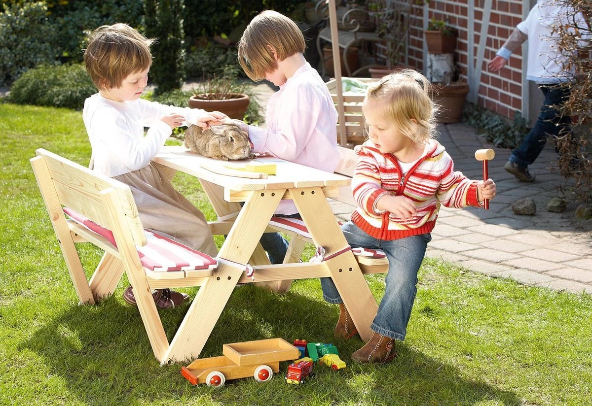 Pinolino Kinderpicknicktafel Nicki Met Rugleuning Voor 4 Personen 2 Pinolino Kinderpicknicktafel Nicki Met Rugleuning Voor 4 Personen - Afbeelding 2