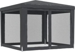 Prolenta Premium Partytent Met 4 Mesh Zijwanden 3x3 M HDPE Antracietkleurig -Tuinmeubel Winkel 1200x832 3