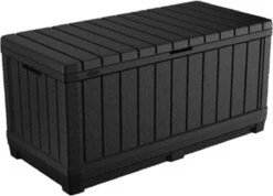 Keter Kentwood Opbergbox - 128x53.6x59 Cm - 350 L - Grafiet -Tuinmeubel Winkel 1200x863