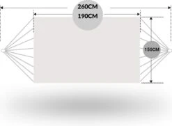 Dubbele Hangmat Zwart Met Spreidstok - 1 Of 2 Persoons - Lig Oppervlak 190x150cm - Lengte 260cm -Tuinmeubel Winkel 1200x880 3