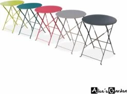 Emilia - Ronde Inklapbare Bistrotafel Ø60cm Van Gepoedercoat Staal – Terra Cotta -Tuinmeubel Winkel 1200x888
