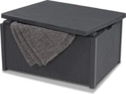 Allibert Arica Tuintafel - 79x59,5x42 Cm - Grafiet -Tuinmeubel Winkel 1200x892