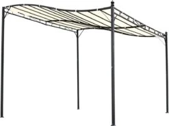 Outsunny Pergola Partytent Paviljoen Overkapping Tent Metaal Crème 297x297 Cm 84C-038 -Tuinmeubel Winkel 1200x896 1