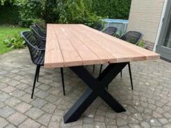 Tuintafel Douglas 300 Cm X 90 Cm | Stalen Poten | 8-10 Personen | DuuMaa -Tuinmeubel Winkel 1200x899 11