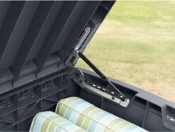 Keter - Borneo Opbergbox - 416 Liter - 129.5 X 62.5 X 70 Cm - Antraciet -Tuinmeubel Winkel 1200x903