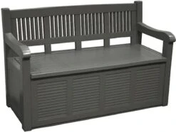 Merkloos Opbergbank Van Kunststof | 130 X 60 Cm | Antraciet -Tuinmeubel Winkel 1200x904 5