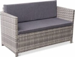 Alice's Garden Loungeset Perugia - 4 Plaatsen - Kleine Tuinset - Wicker - Grijstinten -Tuinmeubel Winkel 1200x915 7