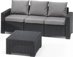 Allibert California Chaise Longue Loungeset - 3 A 4 Personen - Grafiet -Tuinmeubel Winkel 1200x939 2