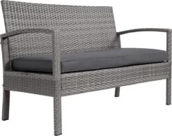 Casaria Polyrattan Loungeset – 2 Stoelen 1 Bank 1 Tafel - Antraciet -Tuinmeubel Winkel 1200x945 1
