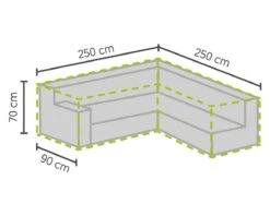 Weersbestendige Beschermhoes Voor Hoekbank | 250/90 X 250/90 X 70 Cm (L-vorm) - Tuinbank / L-Vorm -Waterdicht - Grijs -Tuinmeubel Winkel 1200x960 2