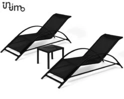 Intimo Ligbeddenset + Tafel - Zwart - 163x60x65/45x45x40 -Tuinmeubel Winkel 1200x960 6