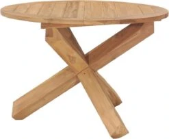 VidaXL Tuintafel Ø110x75 Cm Massief Teakhout -Tuinmeubel Winkel 1200x985