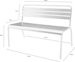 MaximaVida Metalen Tuinbank Max 120 Cm Olijfgroen -Tuinmeubel Winkel 1200x992