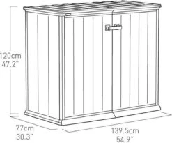 Keter Patio Store Opbergkast - 139,5x77x120cm - Grijs 18 Keter Patio Store Opbergkast - 139,5x77x120cm - Grijs -Tuinmeubel Winkel 1200x995 2