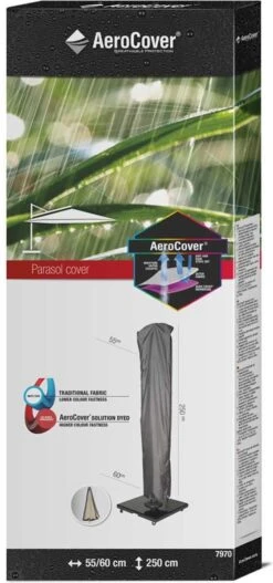 AeroCover Parasolhoes - Zweef Parasols - Grijs - 250x55 Cm (HxB) -Tuinmeubel Winkel 562x1200